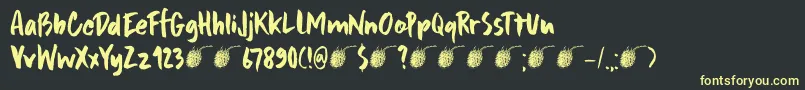 DkFramboisier Font – Yellow Fonts on Black Background