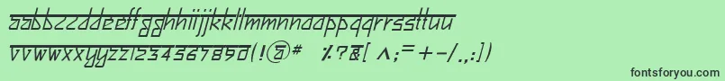 BitlingsujatraItalic Font – Black Fonts on Green Background