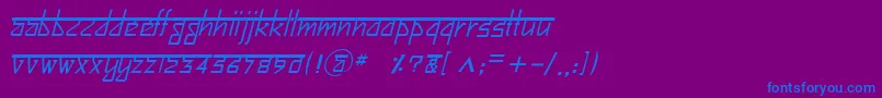 BitlingsujatraItalic Font – Blue Fonts on Purple Background