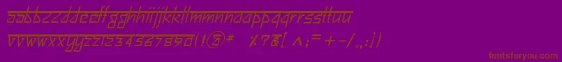 BitlingsujatraItalic Font – Brown Fonts on Purple Background