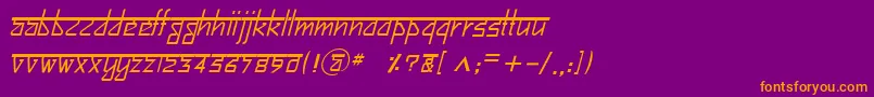 BitlingsujatraItalic Font – Orange Fonts on Purple Background