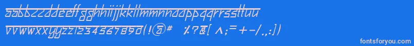 fuente BitlingsujatraItalic – Fuentes Rosadas Sobre Fondo Azul