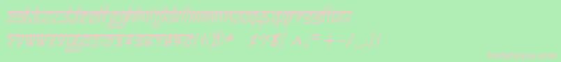 BitlingsujatraItalic Font – Pink Fonts on Green Background