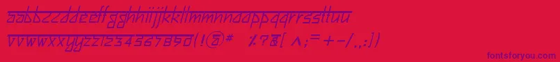 BitlingsujatraItalic Font – Purple Fonts on Red Background