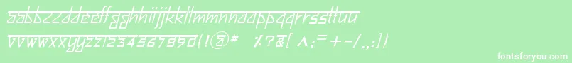 BitlingsujatraItalic Font – White Fonts on Green Background