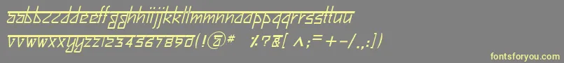 BitlingsujatraItalic Font – Yellow Fonts on Gray Background