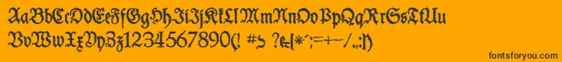 SchneiderBuchDeutschTrashFree Font – Black Fonts on Orange Background