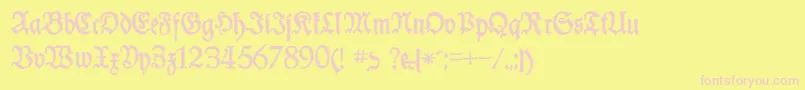 SchneiderBuchDeutschTrashFree Font – Pink Fonts on Yellow Background