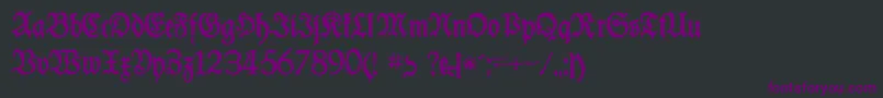 SchneiderBuchDeutschTrashFree-Schriftart – Violette Schriften auf schwarzem Hintergrund
