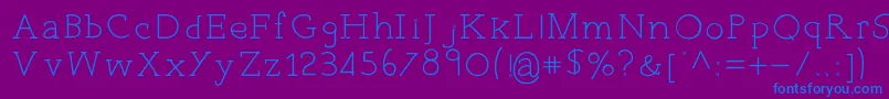 Шрифт EverydayTypo – синие шрифты на фиолетовом фоне