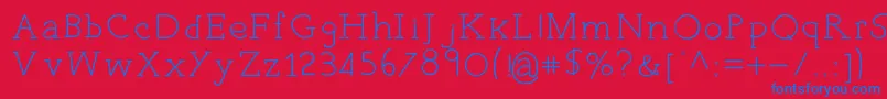 EverydayTypo Font – Blue Fonts on Red Background
