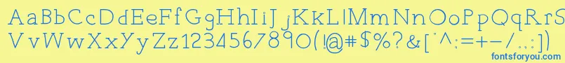 EverydayTypo Font – Blue Fonts on Yellow Background