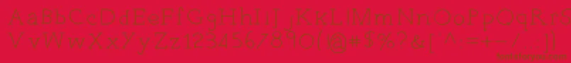 Police EverydayTypo – polices brunes sur fond rouge