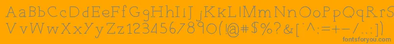 EverydayTypo Font – Gray Fonts on Orange Background