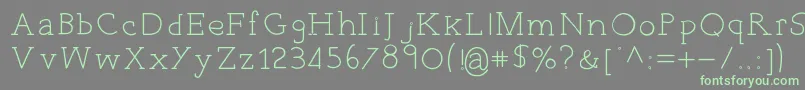 Fonte EverydayTypo – fontes verdes em um fundo cinza