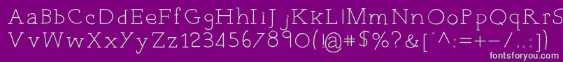 EverydayTypo Font – Green Fonts on Purple Background