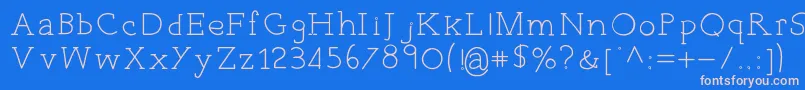 フォントEverydayTypo – ピンクの文字、青い背景