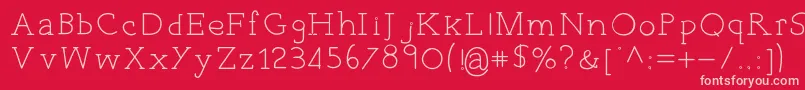 EverydayTypo Font – Pink Fonts on Red Background