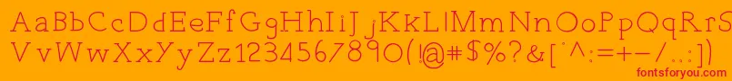 EverydayTypo Font – Red Fonts on Orange Background