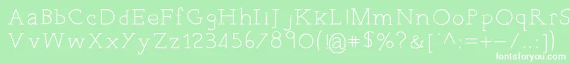 Шрифт EverydayTypo – белые шрифты на зелёном фоне