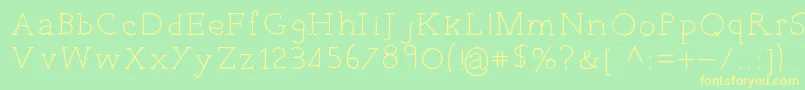 EverydayTypo Font – Yellow Fonts on Green Background