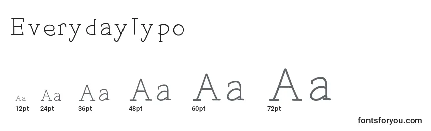 EverydayTypo Font Sizes