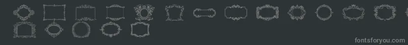 Więcej informacji o czcionce VintageFrames Czcionka VintageFrames – szare czcionki na czarnym tle
