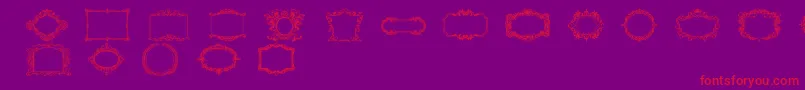 VintageFrames Font – Red Fonts on Purple Background
