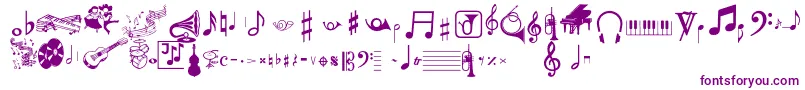 フォントMusicalpi – 紫色のフォント
