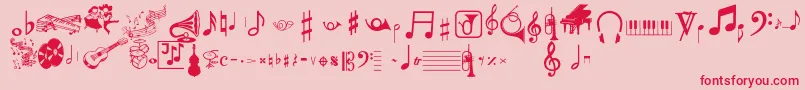 fuente Musicalpi – Fuentes Rojas Sobre Fondo Rosa