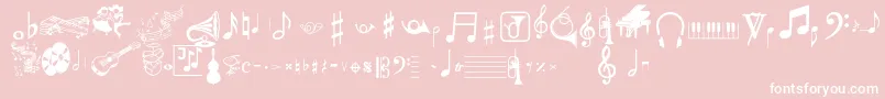 フォントMusicalpi – ピンクの背景に白い文字