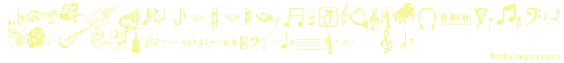 Musicalpi-Schriftart – Gelbe Schriften