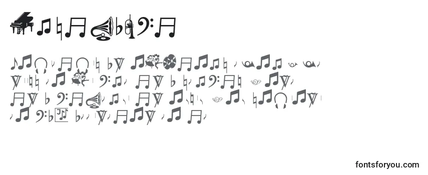 Schriftart Musicalpi