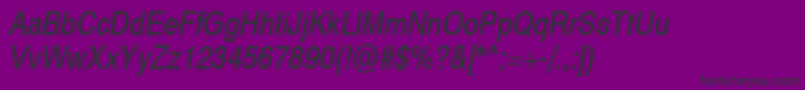 Swiss721NarrowObliqueSwa Font – Black Fonts on Purple Background