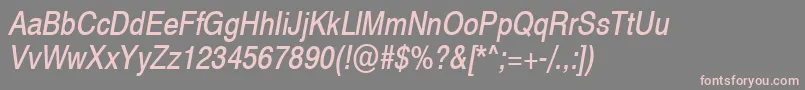 Swiss721NarrowObliqueSwa Font – Pink Fonts on Gray Background