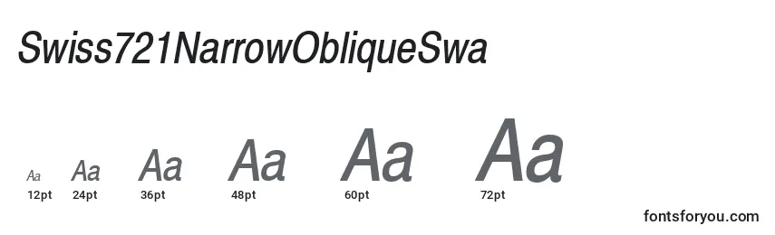 Größen der Schriftart Swiss721NarrowObliqueSwa