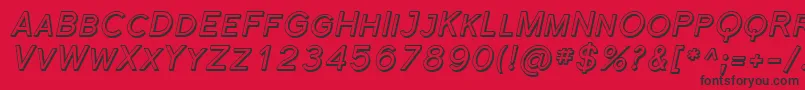 SfflorencesansscshadedItal Font – Black Fonts on Red Background