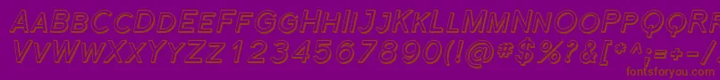 SfflorencesansscshadedItal Font – Brown Fonts on Purple Background