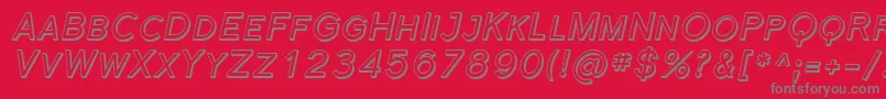 SfflorencesansscshadedItal Font – Gray Fonts on Red Background