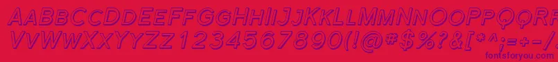SfflorencesansscshadedItal Font – Purple Fonts on Red Background