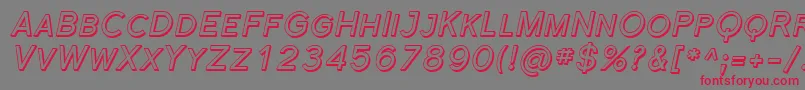SfflorencesansscshadedItal Font – Red Fonts on Gray Background
