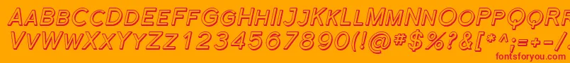 SfflorencesansscshadedItal Font – Red Fonts on Orange Background