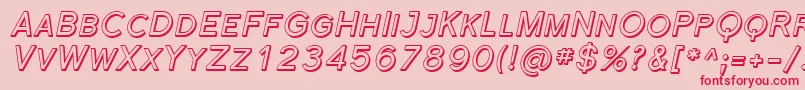 SfflorencesansscshadedItal Font – Red Fonts on Pink Background