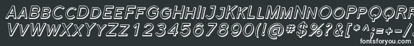 SfflorencesansscshadedItal Font – White Fonts on Black Background