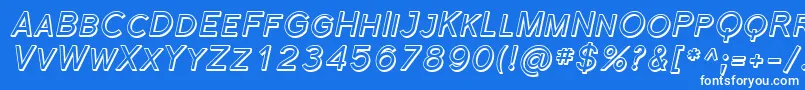 SfflorencesansscshadedItal Font – White Fonts on Blue Background