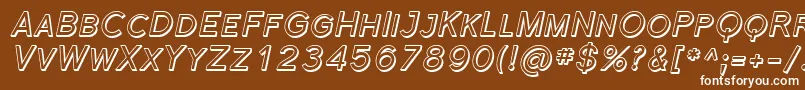 Шрифт SfflorencesansscshadedItal – белые шрифты на коричневом фоне