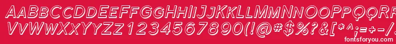 SfflorencesansscshadedItal Font – White Fonts on Red Background