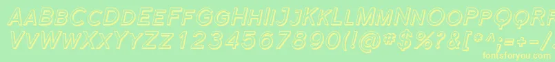 SfflorencesansscshadedItal Font – Yellow Fonts on Green Background