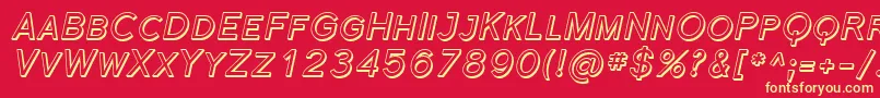 SfflorencesansscshadedItal Font – Yellow Fonts on Red Background