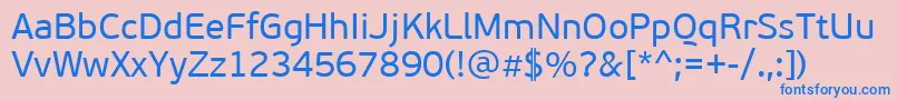 PfbeausansproRegular Font – Blue Fonts on Pink Background